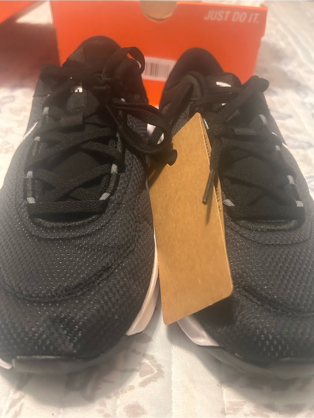 Nike Black Athletic Running Sneakers with White Accents